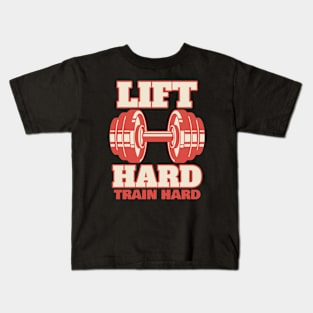 Bodybuilding Life Hard Train Hard Bodybuilder Kids T-Shirt